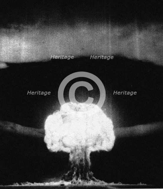 The RDS-6s device, the first Soviet test of a thermonuclear weapon (called Joe 4) on August 12, 1953 Artist: Anonymous  