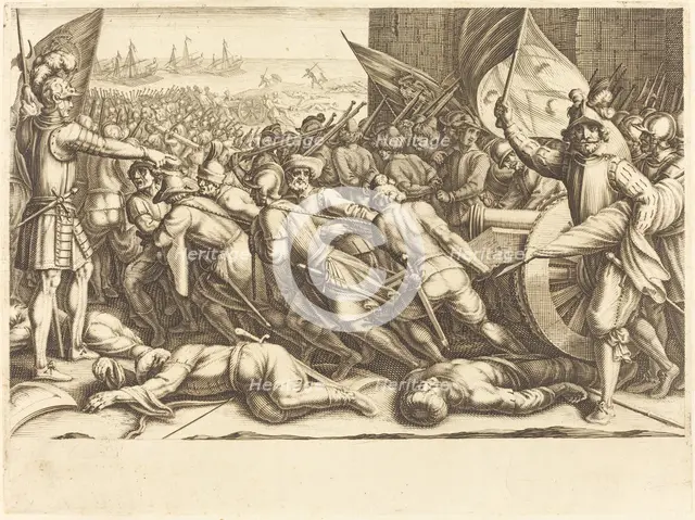 The Re-embarkation of the Turks, c. 1614. Creator: Jacques Callot.