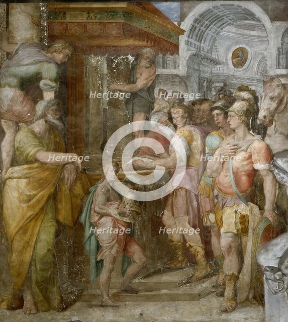 The recovery of the lost territories for the pope by Emperor Otto I, ca 1563.