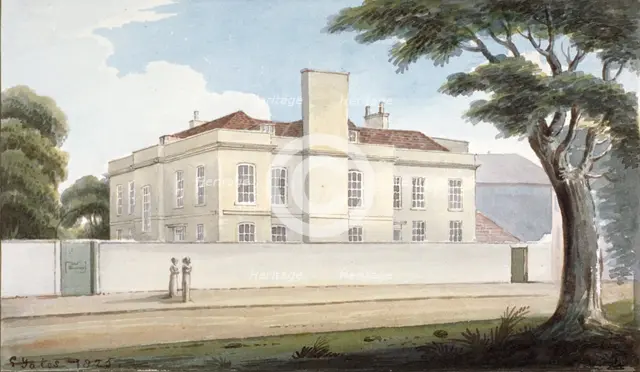 The 'Recovery', a house for the mentally ill in Mitcham Green, Mitcham, Surrey, 1825. Artist: G Yates