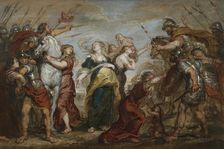 The Reconciliation of the Romans and the Sabines, c. 1655-1656. Creator: Egmont, Justus van (1601-1674)