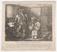 The Reconciliation (Picturesque Beauties of Boswell, Part the Second), June 20, 1786., June 20, 1786 Creator: Thomas Rowlandson