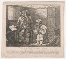 The Reconciliation (Picturesque Beauties of Boswell, Part the Second), June 20, 1786., June 20, 1786 Creator: Thomas Rowlandson