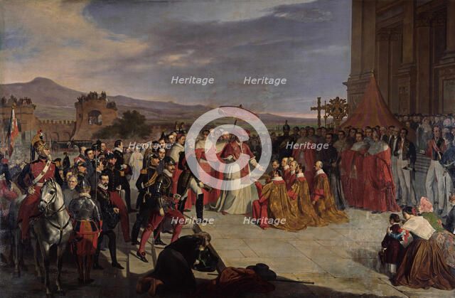 The reconsecration of the Lateran Basilica in Rome by Pope Pius IX, 1850s.