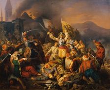 The Recapture of Buda, 1686 , 1858. Creator: Molnar, Jozsef (1821-1899)