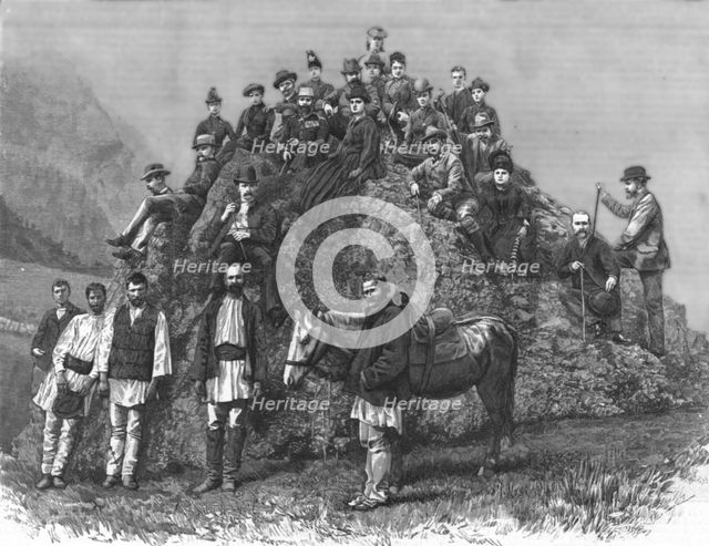 ''The Recent visit of the Prince of Wales to Roumania; the Queens picnic in the Carpathian Mountains Creator: Unknown.