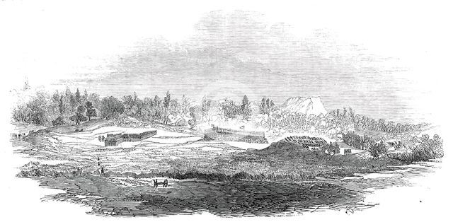 The recent conflict at New Zealand - from a sketch by a correspondent, 1845. Creator: Unknown.