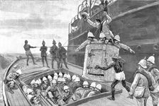 'The Recent Disturbances in Zululand; Royal Scots Disembarking at Durban, Natal 1888. Creator: Unknown