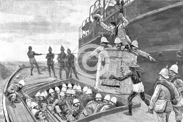 ''The Recent Disturbances in Zululand; Royal Scots Disembarking at Durban, Natal', 1888. Creator: Unknown.