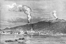 The recent eruption of Mount Etna, Sicily - A view of the new crater 1886. Creator: William Lionel Wyllie