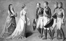 The reception of Alexander I (1777-1825), the Emperor of Russia, at Memel, 1802