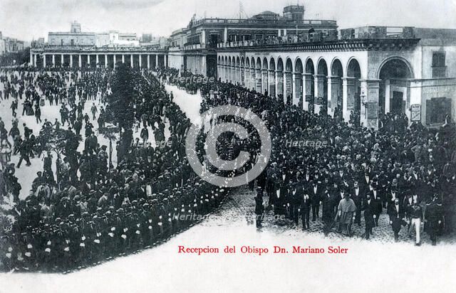The reception of Bishop Mariano Soler, Montevideo, Uruguay, c1900s. Artist: Unknown
