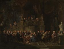 The Reception of Jan Karel de Cordes in the Guild Hall, 1711. Creator: Balthasar van den Bossche