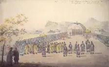 The reception of Lord Macartney by the Qianlong emperor at Jehol (Chengde, China) in 1793, (1796). Creator: William Alexander