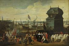 The Reception of Marie de Medici in Antwerp, 1632. Creator: Matheus Vroom