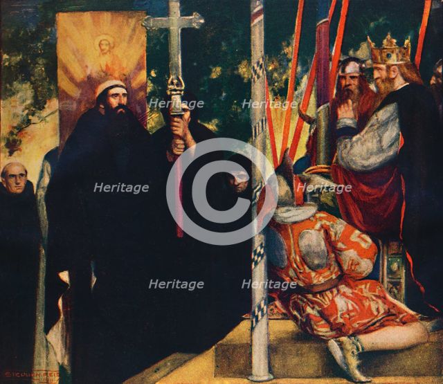 'The Reception of Saint Augustine by Ethelbert', 1912. Artist: Unknown.