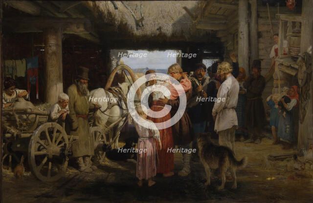 The Recruit Farewell, 1879. Artist: Repin, Ilya Yefimovich (1844-1930)