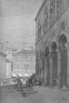 The Rector's Palace and the Public Square at Ragusa 1913. Artist: Jules Guerin