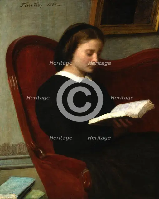 'The Reader', 1861.  Artist: Henri Fantin-Latour