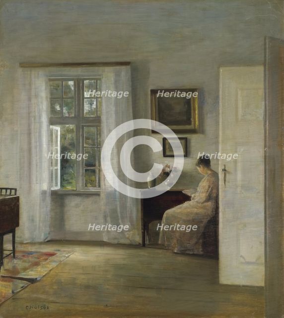 The Reader. Artist: Holsøe, Carl (1863-1935)