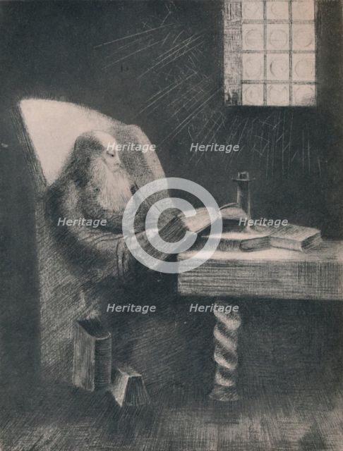 'The Reader', c.1892, (1946). Artist: Odilon Redon.