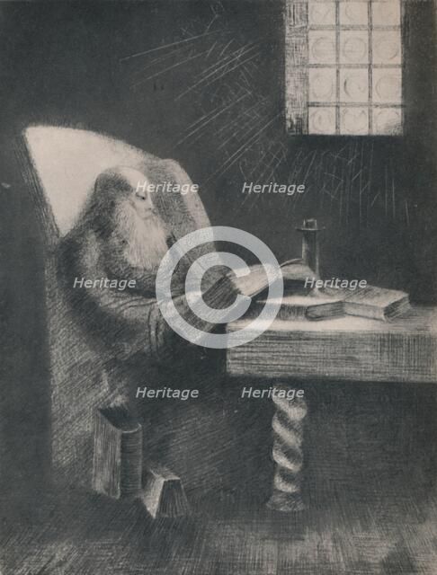 'The Reader', c.1892, (1946). Artist: Odilon Redon.