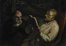 The Reading, c.1857. Creator: Honore Daumier