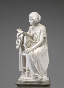 The Reading Girl (La Leggitrice), model 1856, carved 1861. Creator: Pietro Magni
