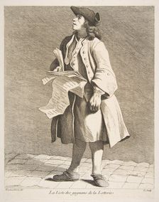 The Reading of Lottery Winners, 1746. Creator: Caylus, Anne-Claude-Philippe de