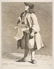 The Reading of Lottery Winners, 1746. Creator: Caylus, Anne-Claude-Philippe de