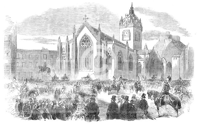 The Reading of the Royal Proclamation of Peace and for a Day of Thanksgiving, at Edinburgh, 1856.  Creator: Unknown.