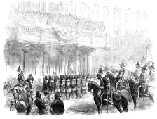 The Reading of the Royal Proclamation of Peace at Dublin, 1856. Creator: Unknown