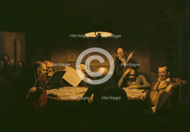 The Reading Room, 1843. Artist: Hasenclever, Johann Peter (1810-1853)