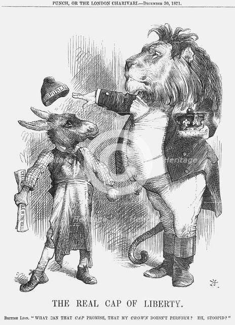 'The Real Cap of Liberty', 1871. Creator: Joseph Swain.