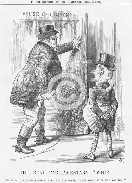 'The Real Parliamentary "Whip"', 1884. Creator: Joseph Swain.