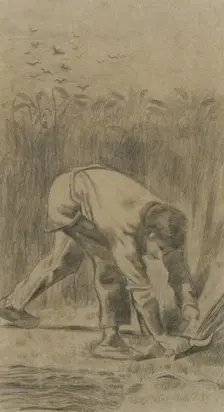 The Reaper (after Millet), 1880. Creator: Gogh, Vincent, van (1853-1890)