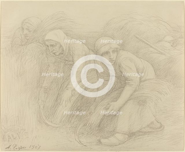 The Reapers, 1907. Creator: Alphonse Legros.