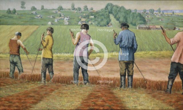 The Reapers, 1930s. Artist: Klyun, Ivan Vassilyevich (1873-1942)