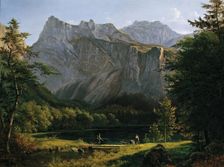 The rear Langbathsee, 1834. Creator: Josef Feid