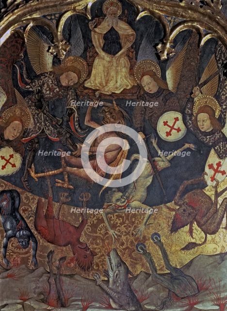  'The rebellion of the Angels', table of the altarpiece of Saint Michael, in the church of Santa …