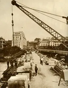 The rebuilding of Waterloo Bridge, London, 1934, (1935). Creator: Unknown