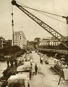 The rebuilding of Waterloo Bridge, London, 1934, (1935). Creator: Unknown