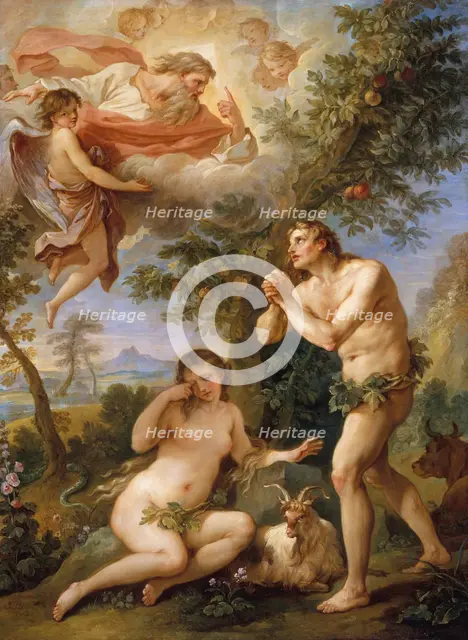 The Rebuke of Adam and Eve, 1740. Creator: Charles-Joseph Natoire.