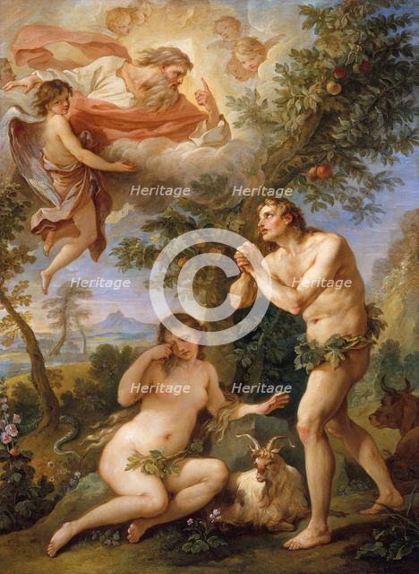 The Rebuke of Adam and Eve, 1740. Creator: Charles-Joseph Natoire.