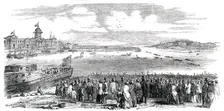 The Regatta, at Montreal, 1850. Creator: Unknown