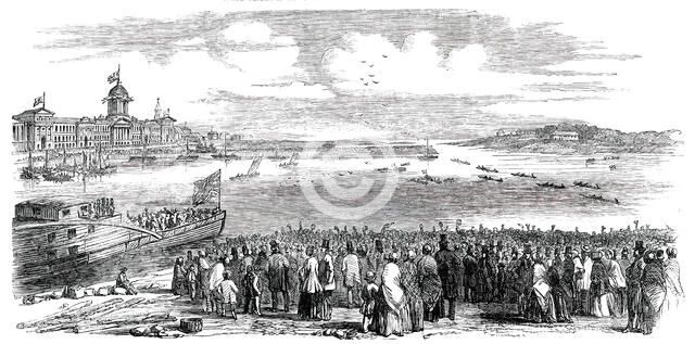 The Regatta, at Montreal, 1850. Creator: Unknown.