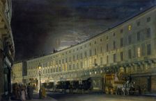 The Regent Street Quadrant at Night c1897. Creator: Francis LM Forster