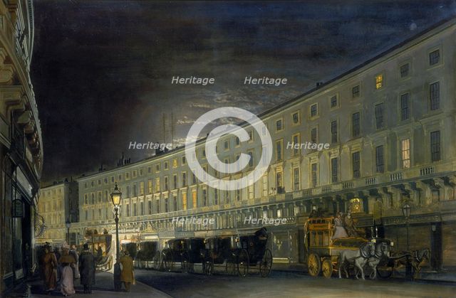 'The Regent Street Quadrant at Night', c1897.  Creator: Francis LM Forster.