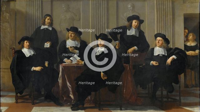 The Regents of the Spinhuis and Nieuwe Werkhuis, Amsterdam, 1669. Creator: Karel Du Jardin.