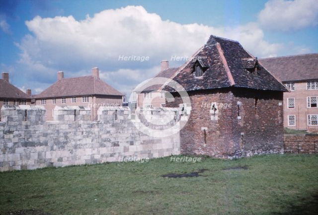 The Red Tower at the end of Yorks Medieval City Walls, 20th century. Artist: CM Dixon.